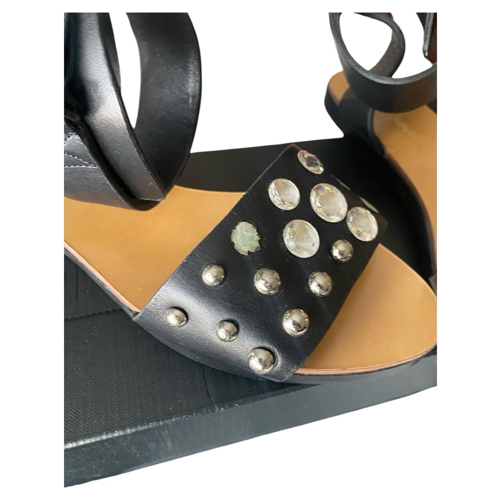 3.1 Phillip Lim Gladiator Black wrap Rhinestone Flat Sandals